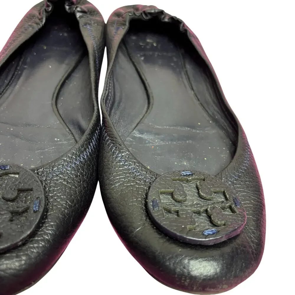 Tory Burch Black Minnie Traveler Ballet Flats Sz 6.5